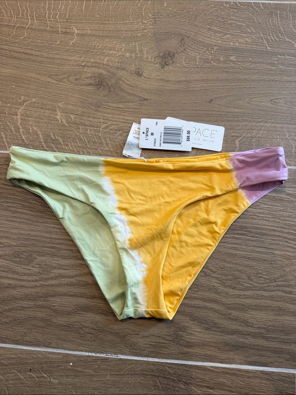 Tie-Dye Bikini Bottoms in Yellow, Green & Pink